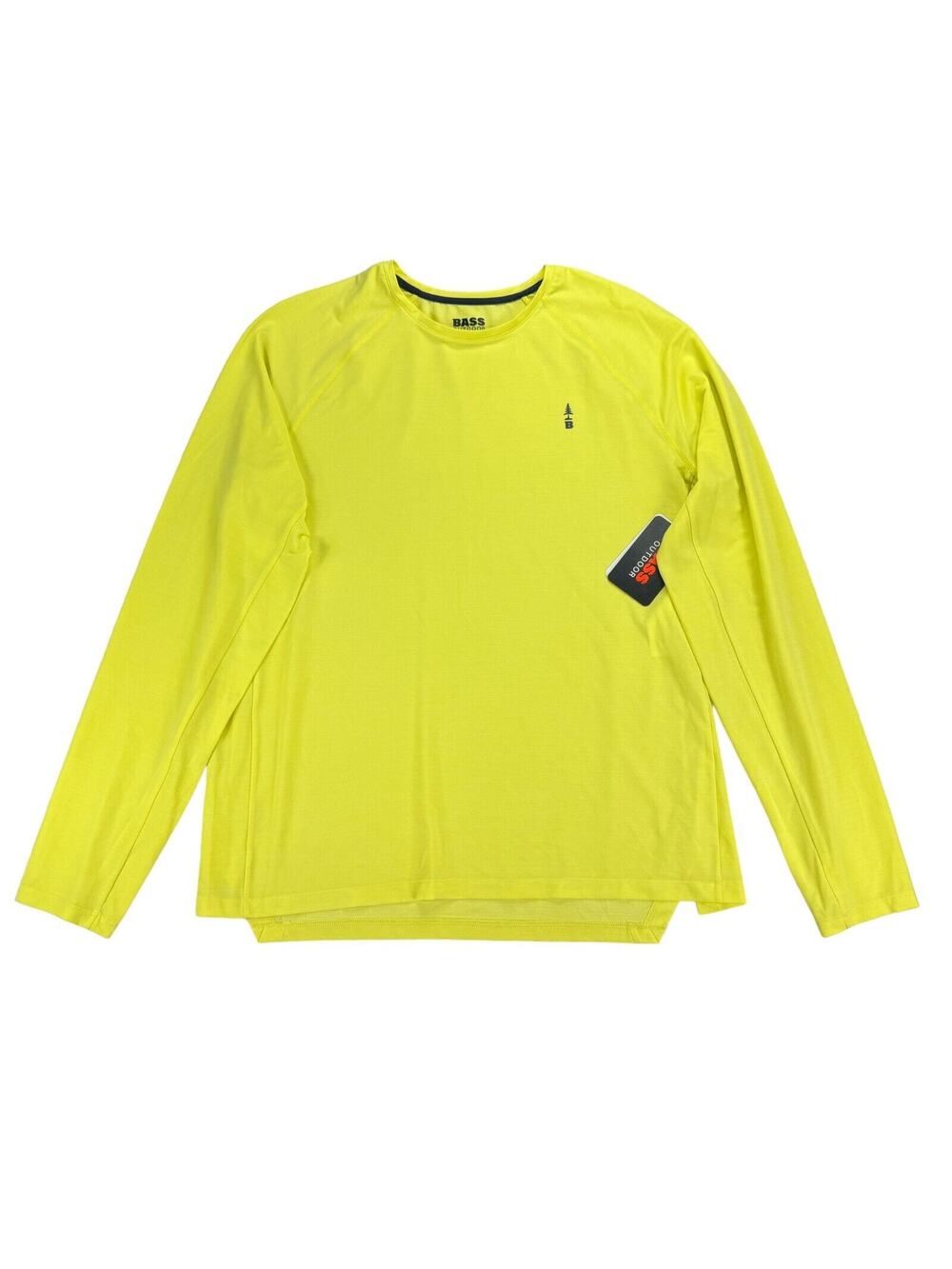 Bass Outdoor Mens Path Performance Long Sleeve Crewneck T-Shirt Yellow L